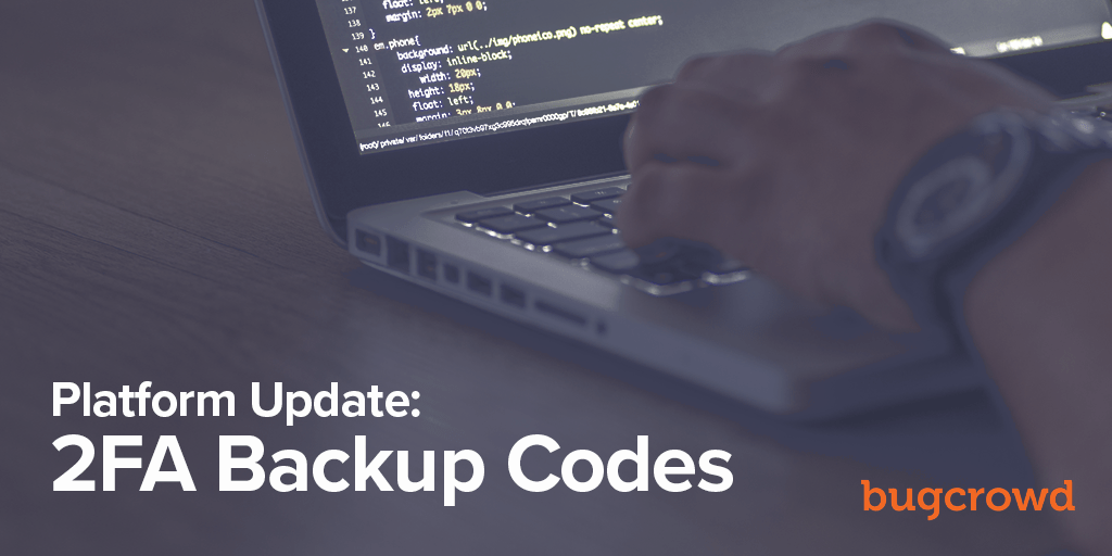 Platform Update: 2FA Backup codes