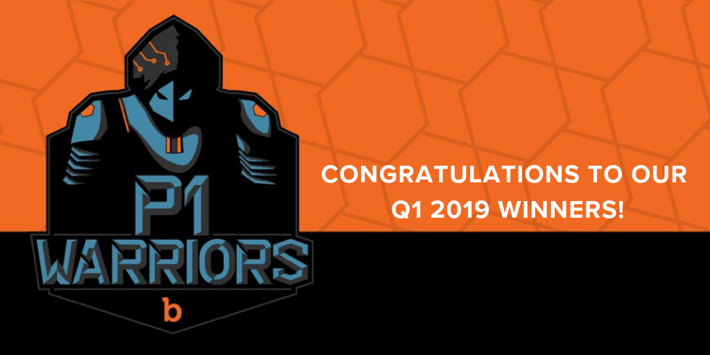 Congratulations to our top P1 researchers in Q1 2019!