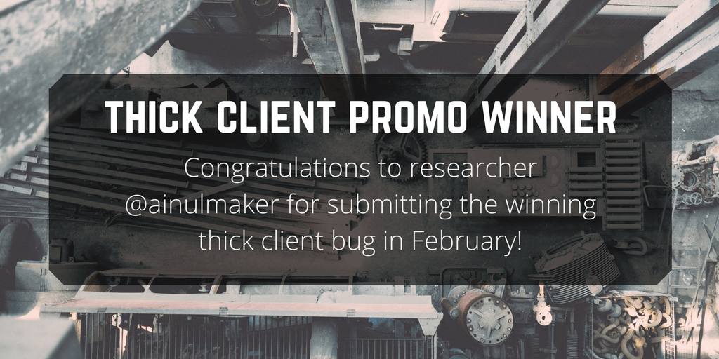 Winner! February Thick Client Promotional Drawing